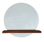 Hanah Home Conjunto de Espejo y Estante SUNSET Nogal